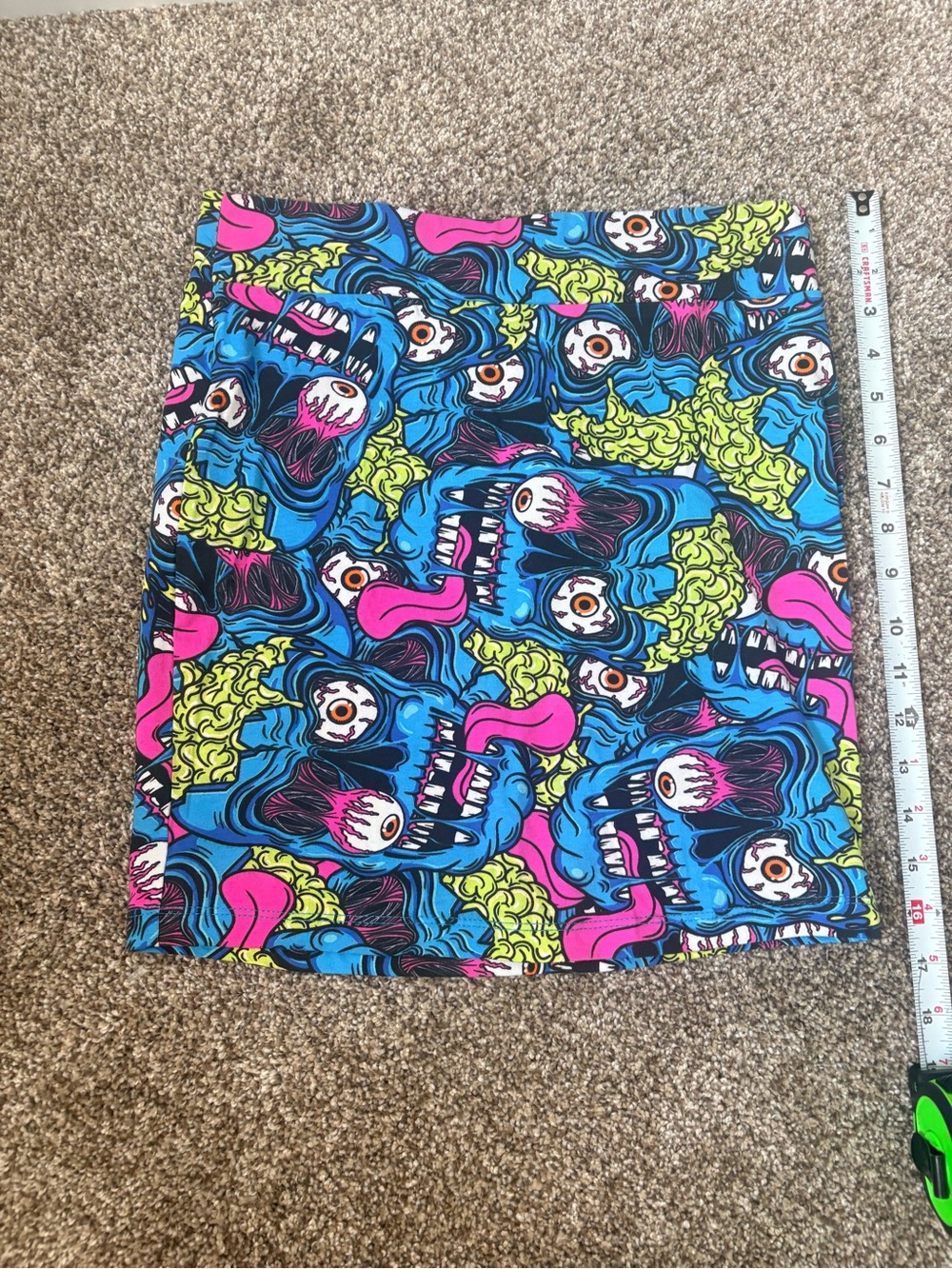 RARE 2011 Iron Fist Neon zombie chomp Mini Skirt
